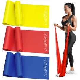 LISTHEN Elastic Bands for Posture Gymnastics and Shoulder and Ankle Rehabilitation, Therapeutic Band for Physiotherapy and Fitness, Thera Band for Fitness Training (Complete Set)