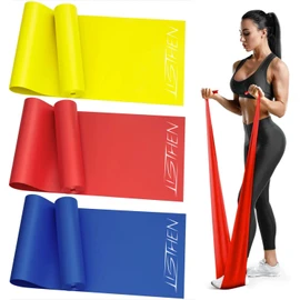 LISTHEN Elastic Bands for Posture Gymnastics and Shoulder and Ankle Rehabilitation, Therapeutic Band for Physiotherapy and Fitness, Thera Band for Fitness Training (Complete Set)