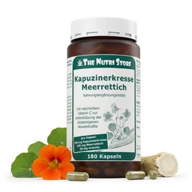 The Nutri Store - Nasturtium Horseradish Capsules - 180 Capsules - with Acerola & Vitamin C - Made in Germany