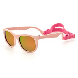 Kiddus Baby Sunglasses 0-6 Months Polarised Newborn Girls & Boys Flexible Frame 100% UV Protection Travel Accessories, 23