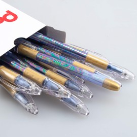 Pentel Krazy Pop Iridescent Gel Pen, (1.0mm) Bold line, Blue & Gold Ink (K91-DXC)
