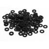 sourcingmap M3 x 7mm x 0.5mm Black Zinc Plated Flat