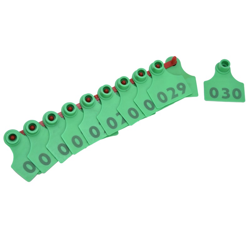 100Pcs TPU Pig Cow Ear Tag with Number 001‑100 Ear