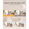 ARENTI Baby Monitor with Camera and App 2K/3MP, 5 Inch