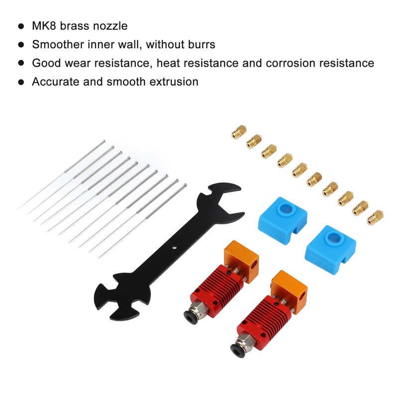 Extruder Hotend Nozzle Cleaning Kit with MK8 Nozzle Needle 5
