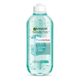 Garnier Agua Micelar Pure Active | Limpieza Profunda + Antiimperfecciones | 400 ml