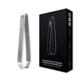 REDSALT® Professional Bone Tweezers Straight Tip 11 cm Stainless Steel Stainless Steel Matt 18/10 Quality Herringbone Tweezers 100% Dishwasher Safe Herringbone Tongs Fish Bone Tweezers