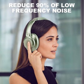 TUINYO Wireless Headphones - Noise Cancelling Over Ear Bluetooth Headphones with 60H Playtime, Hi-Res Audio, Deep Bass, Memory Foam Ear Cups - Perfect for Travel and Home Office