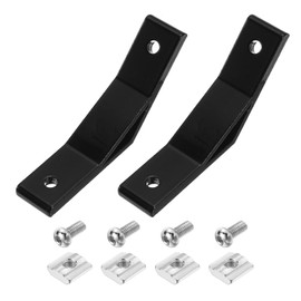 QUARKZMAN Set of 2 135 Degree Angle Aluminium Profile Corner Brackets, Corner Connectors for 3030 Series with Screws and Nuts (Black)