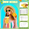Eaasty 300 Set Clear Plastic Cups with Spoon Straws and