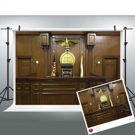 Law Court Backdrop for Party Photography 7x5FT Lawsuit Lawyer Judge Background Photo Booth Picture Props BJOKLU0047