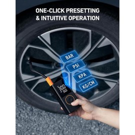 Portable Car Tire Inflator Digital Air Compressor Cordless 150 PSI Capacity for Cars Tires Pump for Motorcycles, Bikes, Balls