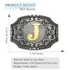 LYTOPTOP Western Cowgirl Cowboy Initial Belt Buckle│Letter AJ to Z