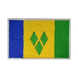 ST.Vincent & Grenadines Country Flag Patch Iron On Embroidered Applique Patch St.Vincent Grenadines Country Flag Iron On Sew On Emblem Badge