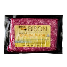 Ground Bison Meat – 4 lbs. Ground Bison Burger (individual 1 lb. packages) – Nebraska Bison