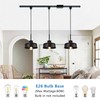 MELUCEE 3 Pack H Type Track Pendant Lighting Black Industrial