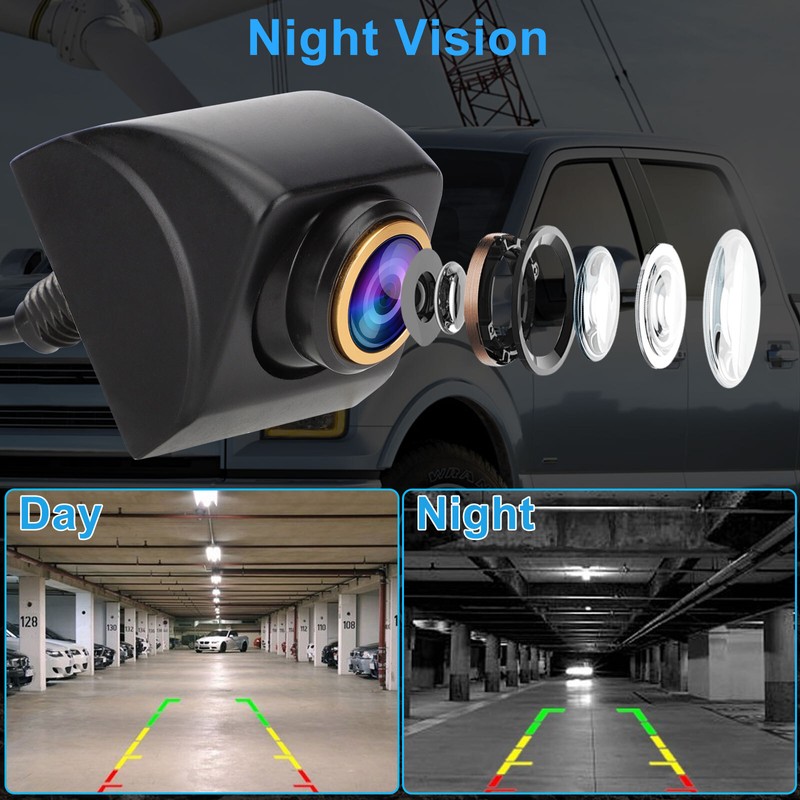 TheSiliconValley 170° Car Rear View Backup Reverse Camera Parking Cam