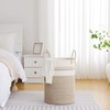VIPOSCO Large Laundry Hamper, Tall Woven Rope Storage Basket for