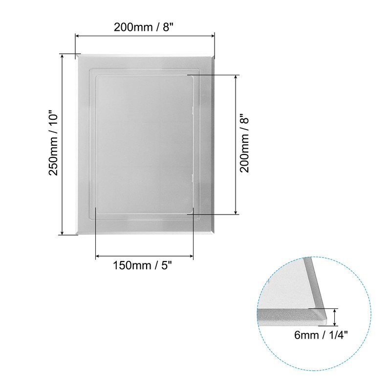PATIKIL 8x6 inch(200x150mm) Self-Adhesive Access Panel, ABS Plumbing Access Doors