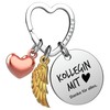 FABACH Best Colleague Keyring Guardian Angel Lucky Charm with Heart