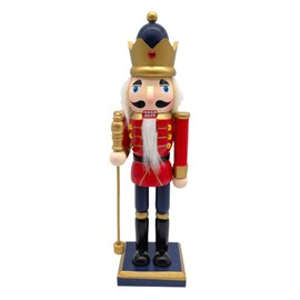Christmas Nutcracker Soldier, 10 Inch Wooden Nutcracker Wood Christmas Nutcracker Figures Christmas Decorations for Fireplace Macaron Colored Christmas Decorative Ornaments Christmas Decorations
