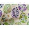 oneOone Cotton Poplin Bluish Violet Fabric Map Easter Fabric for