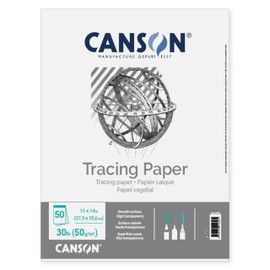 Canson Artist Series Tracing Pad Tape Binding, 50 Sheet, Art Supplies for Students & Professionals 9x12 inch