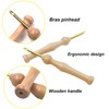 Punch Needle Embroidery with Needle Threaders Tools 2pcs, Wooden Handle