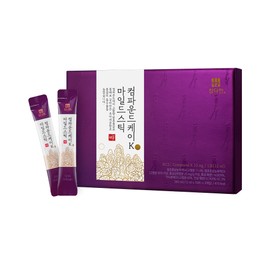 Chamdahan Compound K K Mild Stick Fermented Red Ginseng Red Ginseng Liquid 30 packets, 1 piece / 참다한 컴파운드케이K 마일드 스틱 발효 홍삼 홍삼액 30포, 1개