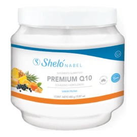 Premium Q10 Colágeno Hidrolizado Sabor Frutas 450g Shelo