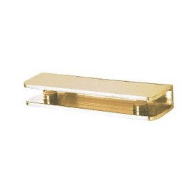 CRL Satin Brass Finish Solid Brass Rectangular Glass Shelf Clamp
