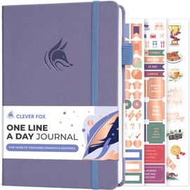 Clever Fox One Line A Day Journal – 5-Year Memory Notebook – Daily Time Capsule Diary for Women & Men –Five-Year Day-by-Day Planner (Lavender)