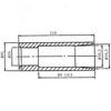 Weld-in sleeve, cone sleeve for front loading tines M20 x