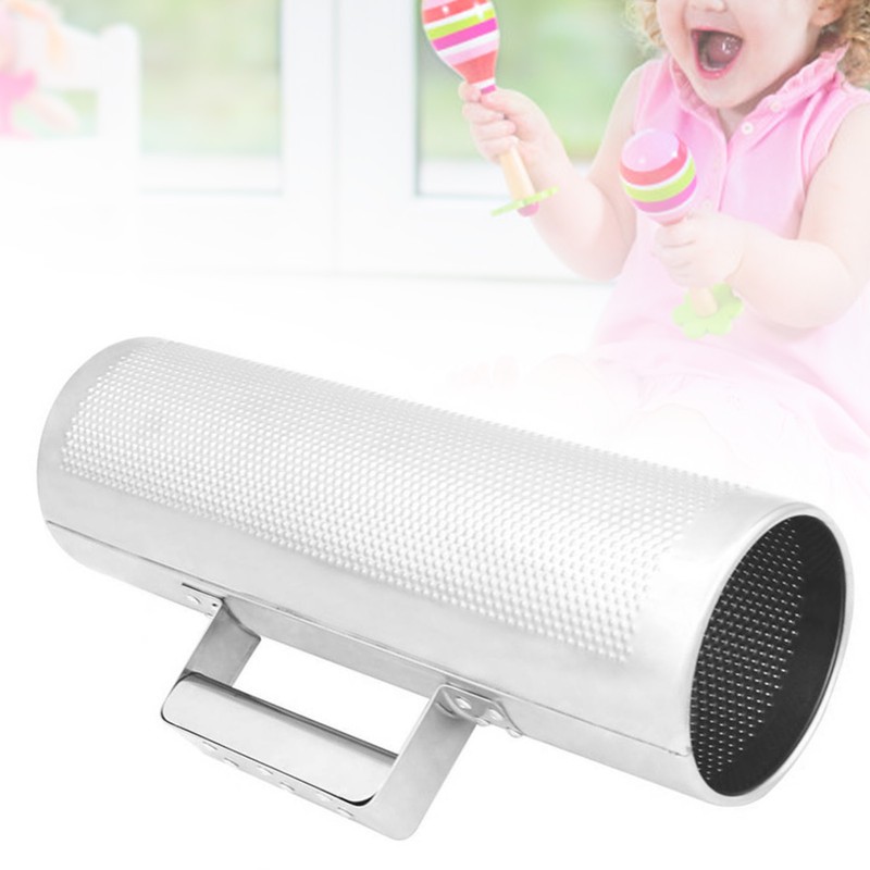 Durable Stainless Steel Metal Guiro Musical Percussion Instrument with Scraper