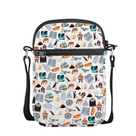 AKTAP Iceland Gifts And Souvenirs Home Is Where The Iceland Is Crossbody Bag Iceland Travel Bag for Iceland Lover Gifts (cb, Iceland Mini CB-HT)