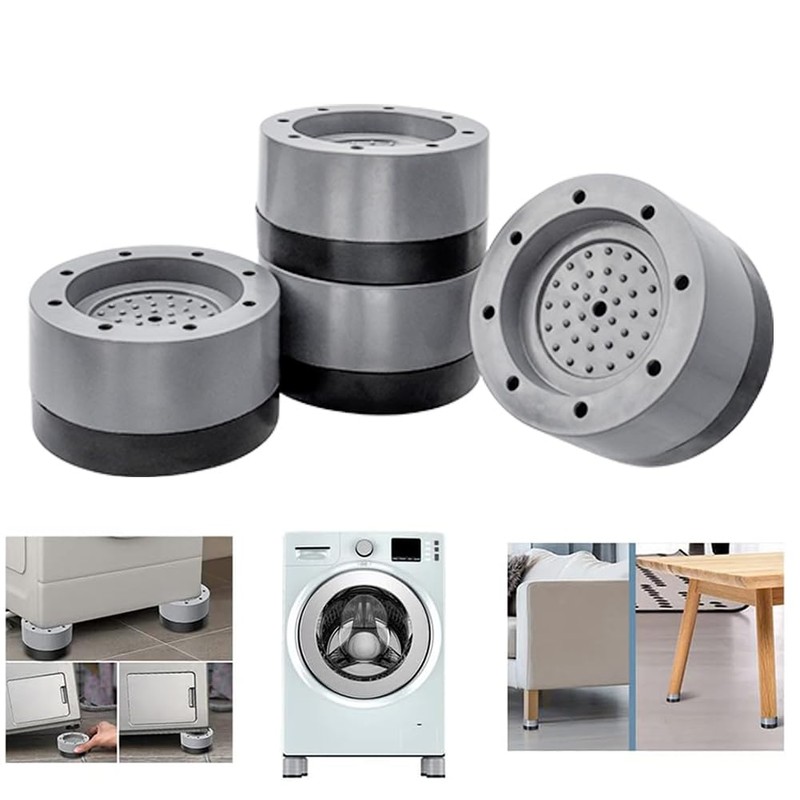 Bestgle 4pcs Washing Machine Feet Pads, Anti Vibration Mat, Rubber