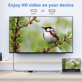 Duttek DisplayPort Coupling, DisplayPort Female to Female Adapter Coupling, 8K@60HZ DisplayPort Female Adapter Supports DisplayPort 1.4 for Notebook Computer (Pack of 2)