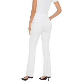 iChosy Women's Ease into Comfort Barely Bootcut Stretch Dress Pants BlueishWhite32 4