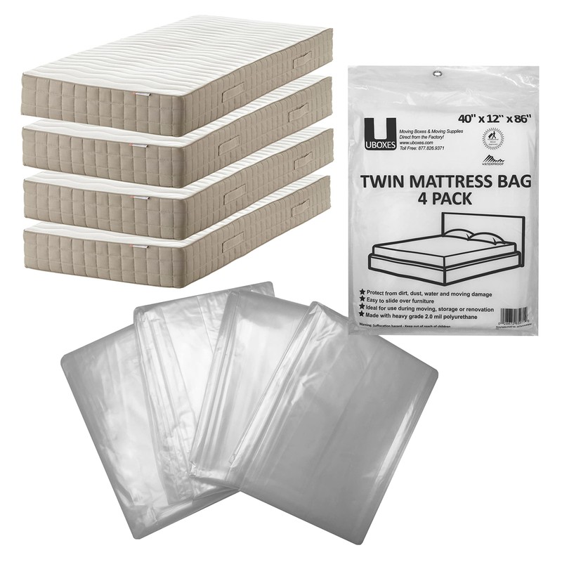 UBoxes Twin Mattress Moving Covers, 4 Pack