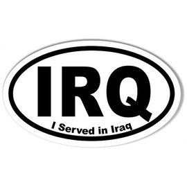 IRQ I Served in Iraq Oval Bumper Sticker