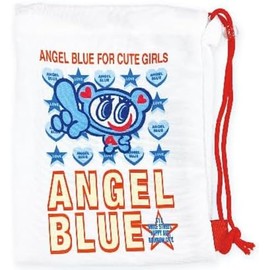 Tees Factory AB-5530355WH Angel Blue Shopper Wind Cloths, White, H7.9 x 5.9 inches (20 x 15 cm)