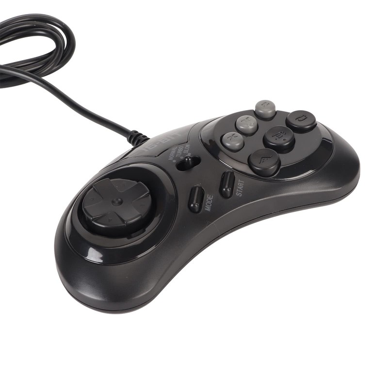 VBESTLIFE 16-Bit-Gamecontroller für Sega, 9-poliger 16-Bit-Handheld, Ergonomisches Klassisches Gamepad mit