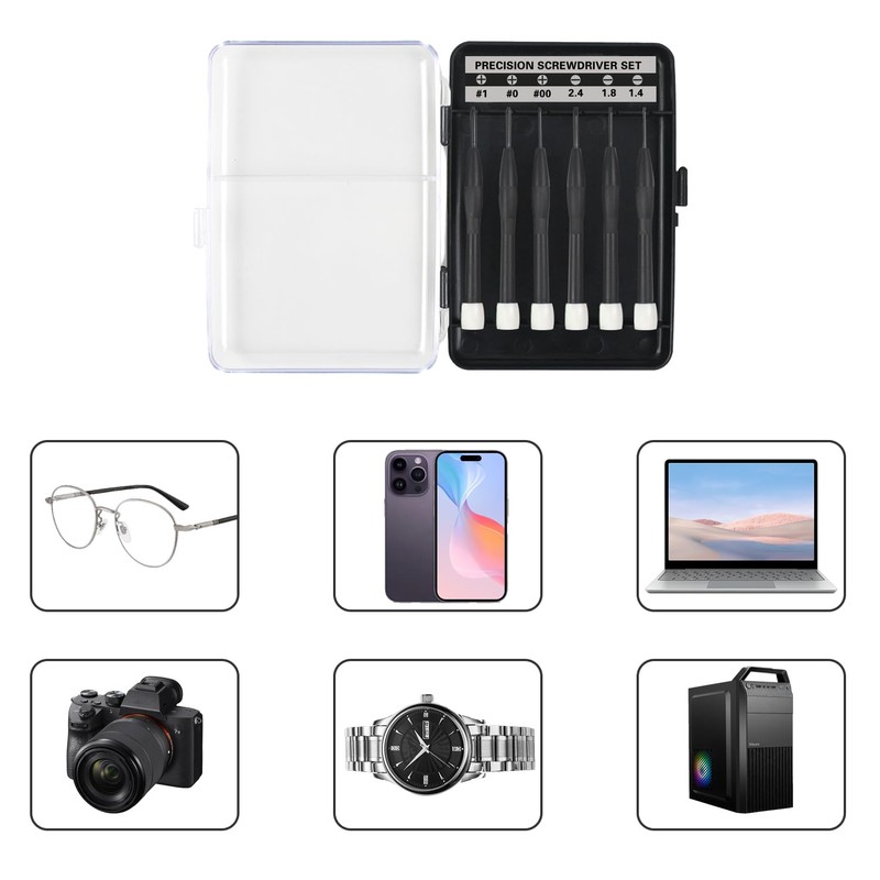 6pcs Mini Flathead and Phillips Micro Precision Head Small Screwdriver