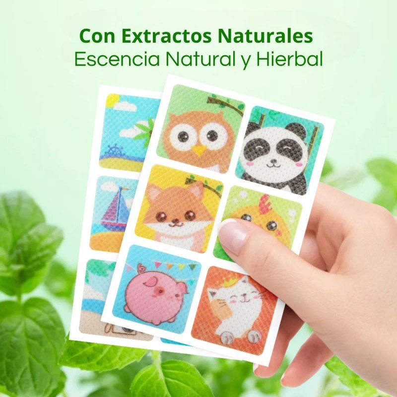 Universo en Linea 36 Parches Repelentes Mosquitos Naturales Adhesivos Bebes