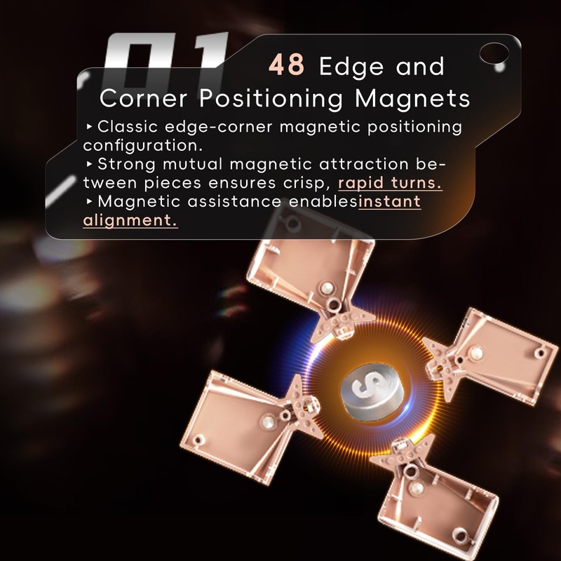 Moyu Mirror Cube 3x3 Speedcube Magnetic Stickerless, 3D Puzzle Cube