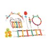 11pcs Parrot Swing Chewing Toy Set Bird Hanging Perches Toy