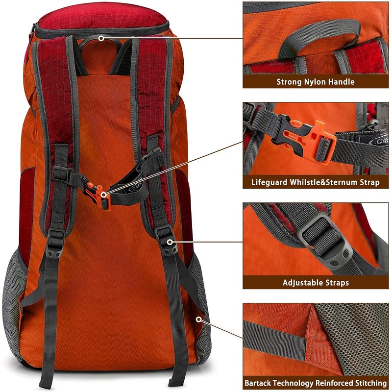 G4Free - Mochila de senderismo ligera y plegable de 40