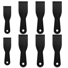 8 PCS Plastic Putty Knife Scraper, Black Flexible Putty Knife Plastic SET, for 3D Printing Resin Removal Spackling Patching Decal(2 Inch and 1.5 Inch)