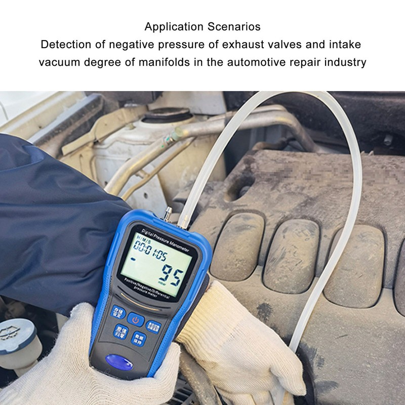 Digital Manometer High Accuracy 11 Units LCD Backlit Air Differential