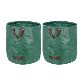HARFINGTON 2pcs Reusable Yard Waste Bags 52.83 Gallon (22.05" x 22.05" x 31.5") 200L Polypropylene Heavy Duty Home And Lawn And Leaf Bags With Support Bar For Gardening Home Storage